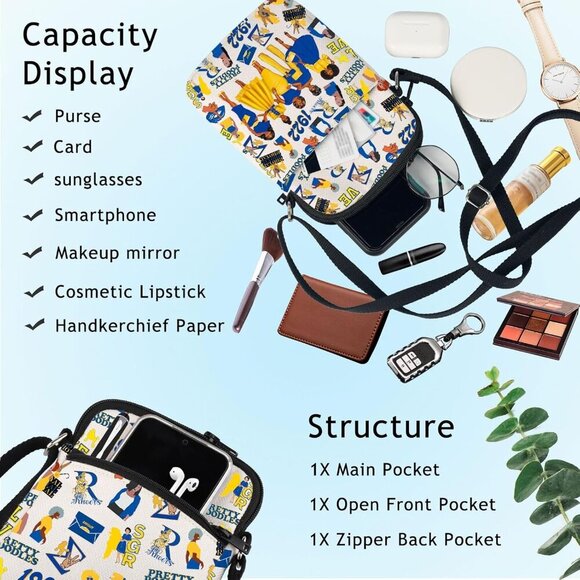 Fashionable Graduation Sorority Crossbody Bag – Spacious & Durable with Pockets - Picture 6 of 7